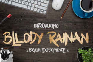 Bllody Rainan: A Rough Brush Font for Playful Branding