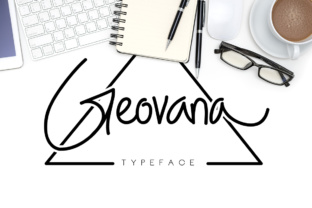 Geovana Signature Typeface for Handmade Branding and Labels