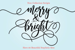 Merry Bright Handpainted Script Font for Crafts and Brands