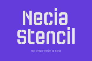 Upgrade Your Brand with the Necia Stencil Family Typeface